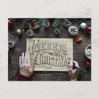 Simple Merry Christmas Postcard