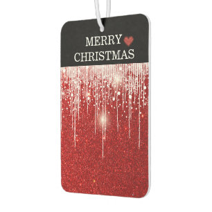 Simple Merry Christmas Red   Car Air Freshener