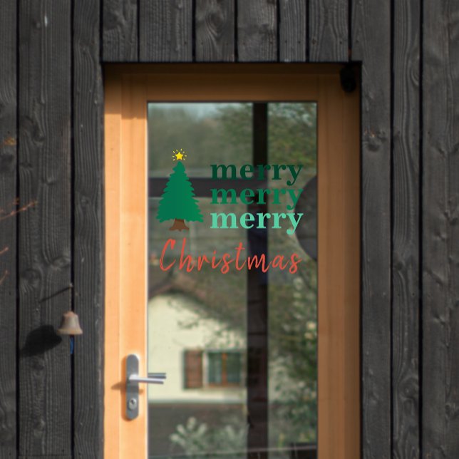 Simple Merry Christmas Tree Xmas Decoration (Simple Merry Christmas Tree Xmas Decoration Window Cling)