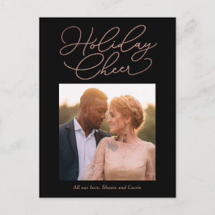 Simple Message EDITABLE COLOR Holiday Postcard