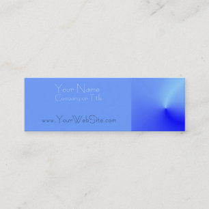 Simple Metallic Blue Mini Business Card