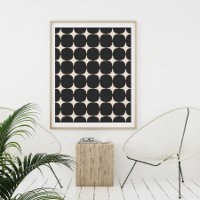 Simple Mid Century Modern Black and Cream Pattern