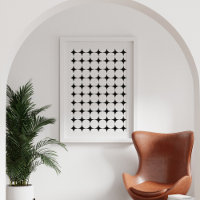 Simple Mid Century Modern Black and White Pattern