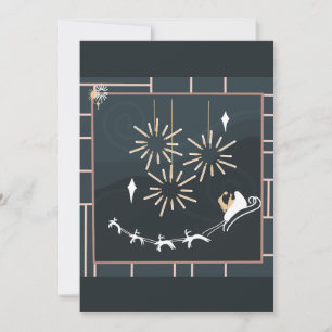 Simple Mid Century Modern Christmas  Holiday Card