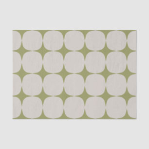 Simple Mid Century Modern Sage Green Pattern  Tissue Paper