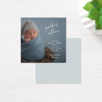 Simple Mini Baby Photo Birth Announcement