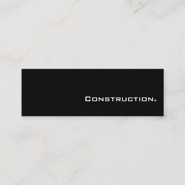 Simple Mini Construction Business Cards (Front)