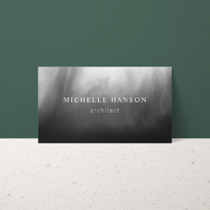Simple Minimal Abstract Black White Business Card