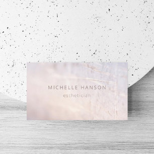 Simple Minimal Abstract Neutral Shimmer Photo Business Card