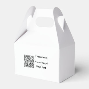 Simple minimal add barcode donations venmo paypal favour box