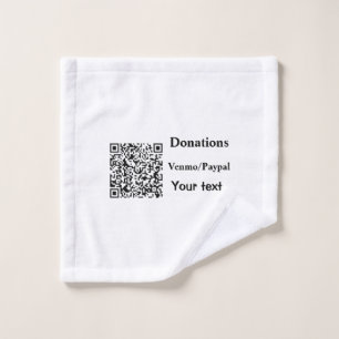 Simple minimal add barcode donations venmo paypal wash cloth