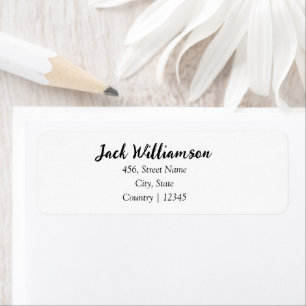 simple minimal add name address pin text custom ed return address label