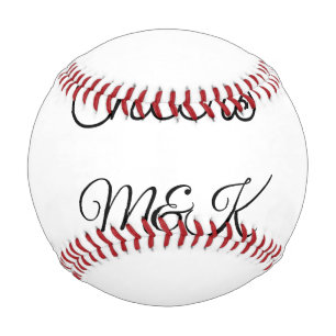 Simple minimal add name cheers couple name custom baseball