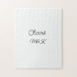 Simple minimal add name cheers couple name custom  jigsaw puzzle<br><div class="desc">design</div>