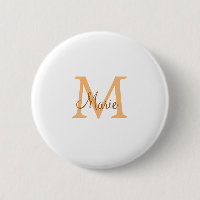 simple minimal add name monogram orange brown thr