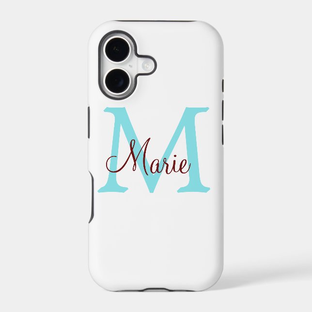 simple minimal add name monogram pink red   throw  (Back)