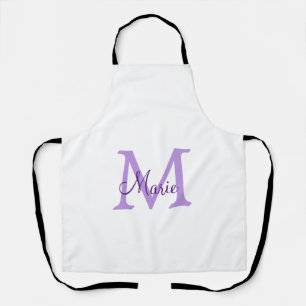 simple minimal add name monogram pink red throw apron