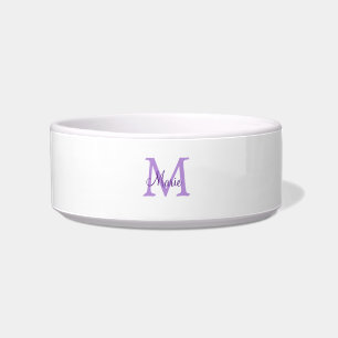 simple minimal add name monogram pink red throw bowl