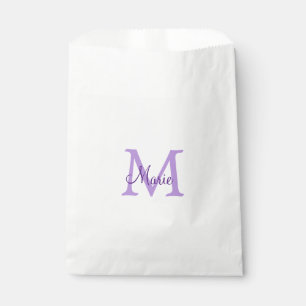simple minimal add name monogram pink red throw favour bag