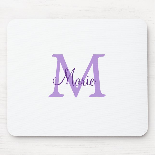simple minimal add name monogram pink red   throw  mouse pad (Front)