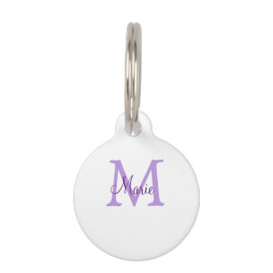 simple minimal add name monogram pink red   throw  pet tag