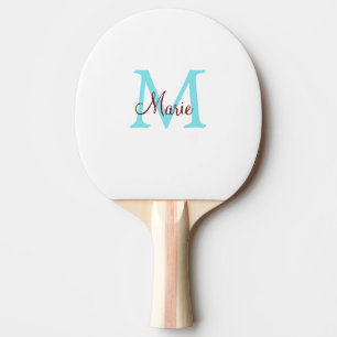 simple minimal add name monogram pink red throw ping pong paddle