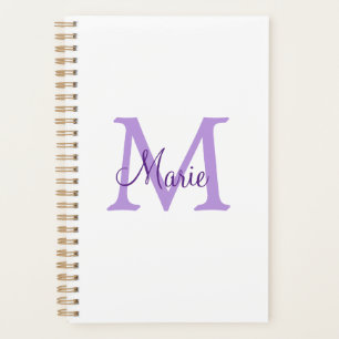 simple minimal add name monogram pink red throw planner