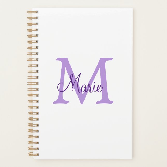 simple minimal add name monogram pink red   throw  planner (Front)