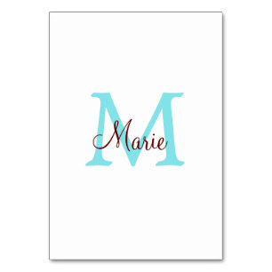 simple minimal add name monogram pink red throw table number