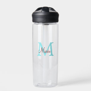 simple minimal add name monogram pink red   throw  water bottle