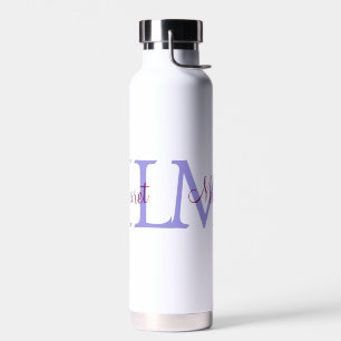 simple minimal add name monogram pink red   throw  water bottle