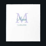 simple minimal add name monogram purple green date notepad<br><div class="desc">beautiful design</div>