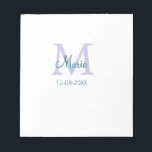 simple minimal add name monogram purple green date notepad<br><div class="desc">beautiful design</div>