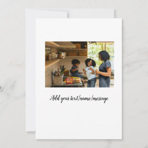 simple minimal add photo collage name family mum invitation