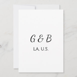 SIMPLE MINIMAL add your couple name city name text Holiday Card