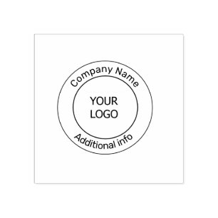 simple minimal add your logo business custom rubbe rubber stamp