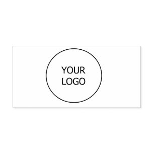 simple minimal add your logo business custom rubbe self-inking stamp
