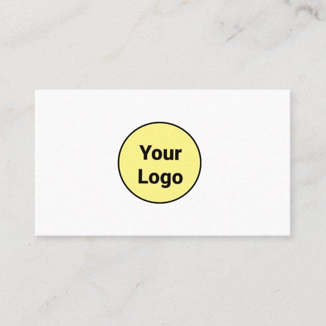 SIMPLE MINIMAL ADD YOUR LOGO CUSTOM TEXT HERE BUSI BUSINESS CARD (Front)