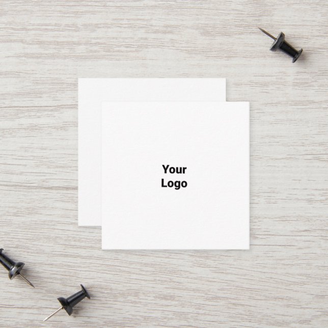 SIMPLE MINIMAL ADD YOUR LOGO CUSTOM TEXT HERE BUSI CALLING CARD (Front/Back In Situ)