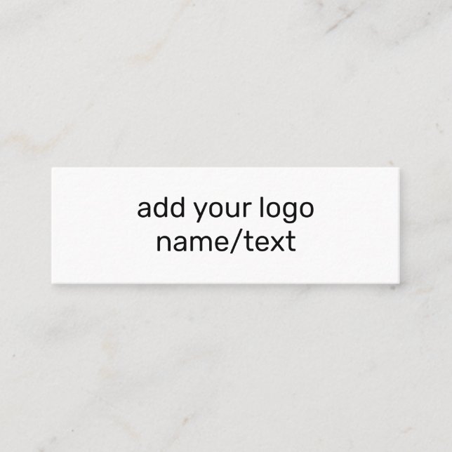 SIMPLE MINIMAL ADD YOUR LOGO CUSTOM TEXT HERE BUSI CALLING CARD (Front)