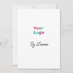 SIMPLE MINIMAL ADD YOUR LOGO CUSTOM TEXT HERE BUSI INVITATION