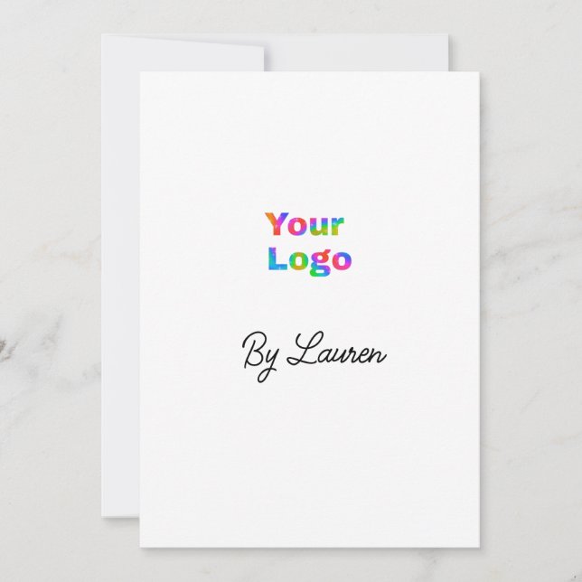 SIMPLE MINIMAL ADD YOUR LOGO CUSTOM TEXT HERE BUSI INVITATION (Front)