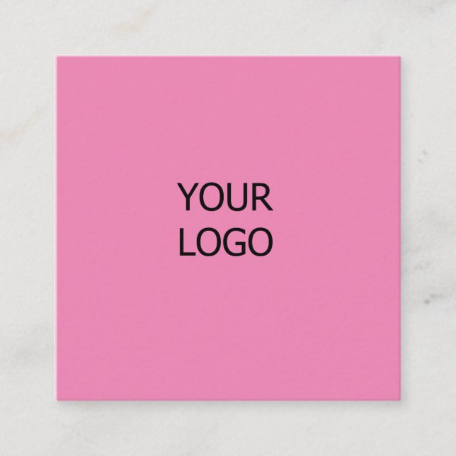 SIMPLE MINIMAL ADD YOUR LOGO CUSTOM TEXT HERE BUSI SQUARE BUSINESS CARD (Front)
