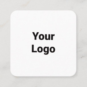SIMPLE MINIMAL ADD YOUR LOGO CUSTOM TEXT HERE BUSI SQUARE BUSINESS CARD