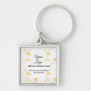 simple minimal add your logo/design gold yellow t key ring