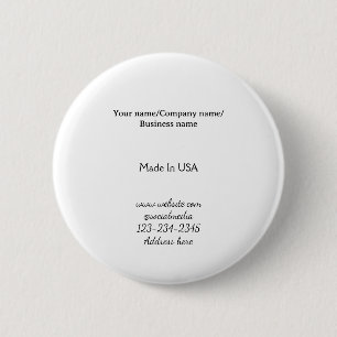 simple minimal add your logo/design here business 6 cm round badge