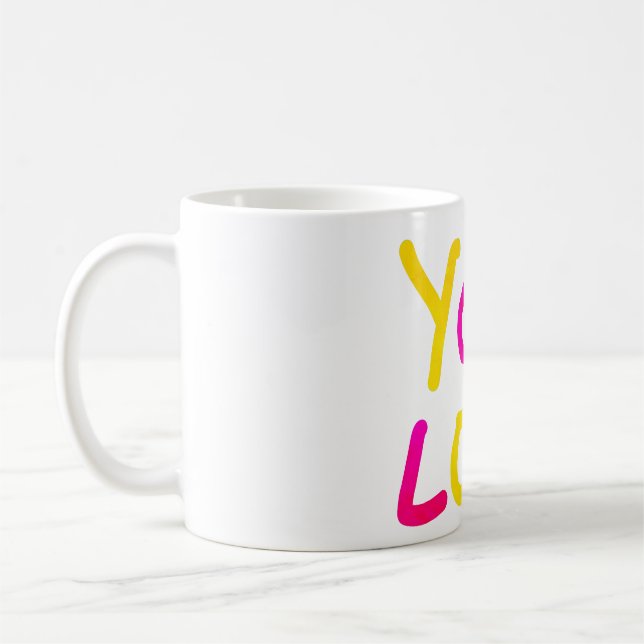 simple minimal add your logo/design here business  coffee mug (Left)