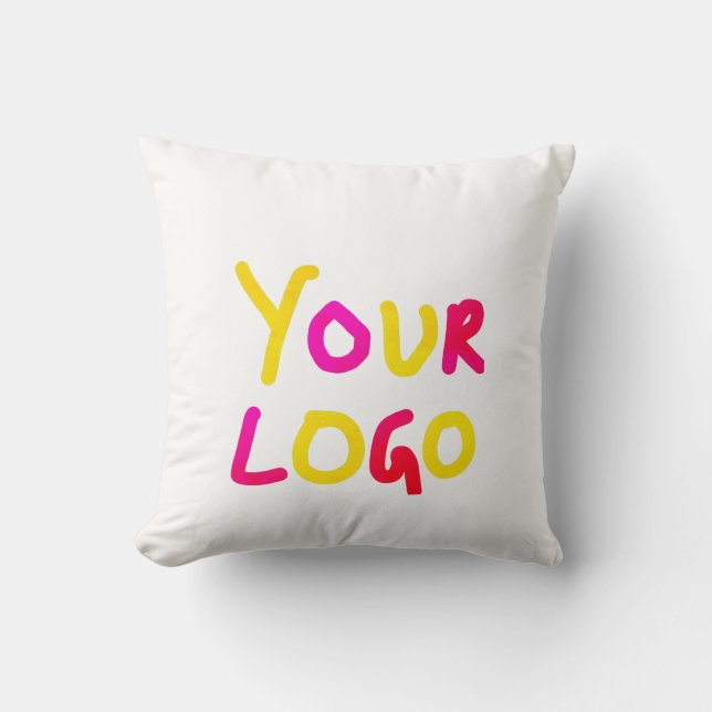 simple minimal add your logo/design here business  cushion (Front)