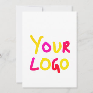 simple minimal add your logo/design here business  invitation