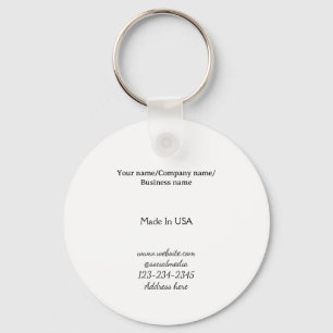 simple minimal add your logo/design here business key ring